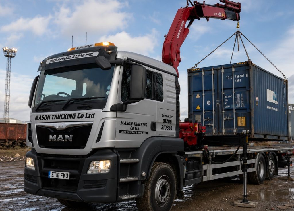 HIAB lorry for containers